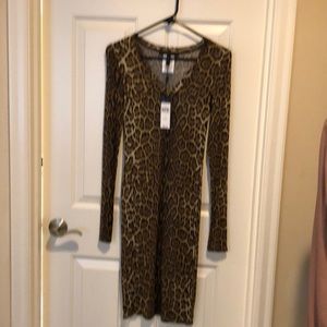 BCBG Tori leopard print dress